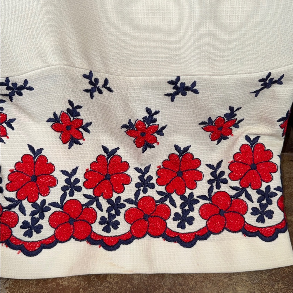 Vintage long sleeve collared long dress embroidered flowers hippie modest est XS - Picture 4 of 13